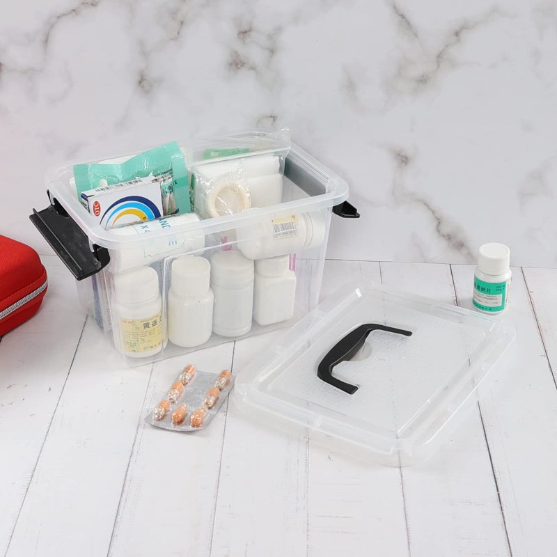 Ramddy 3.5 Quart Small Plastic Storage Box with Handles, 6 Packs Clear Latching Bin with Lid - Image 5